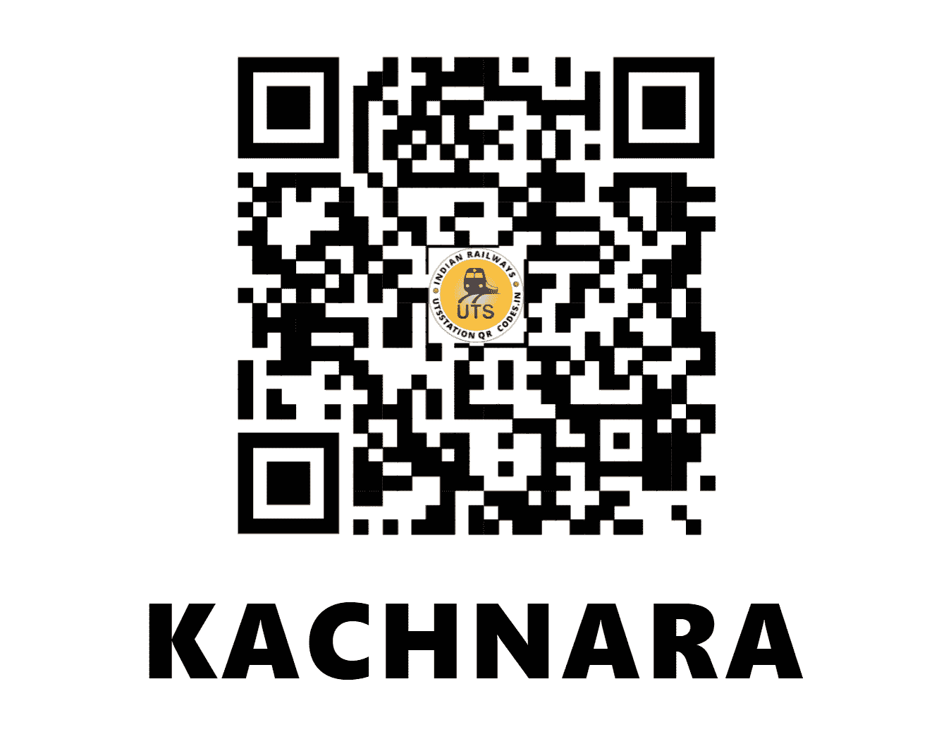 UTS QR Code for KACHNARA - KHNR (WR - MADHYA PRADESH)